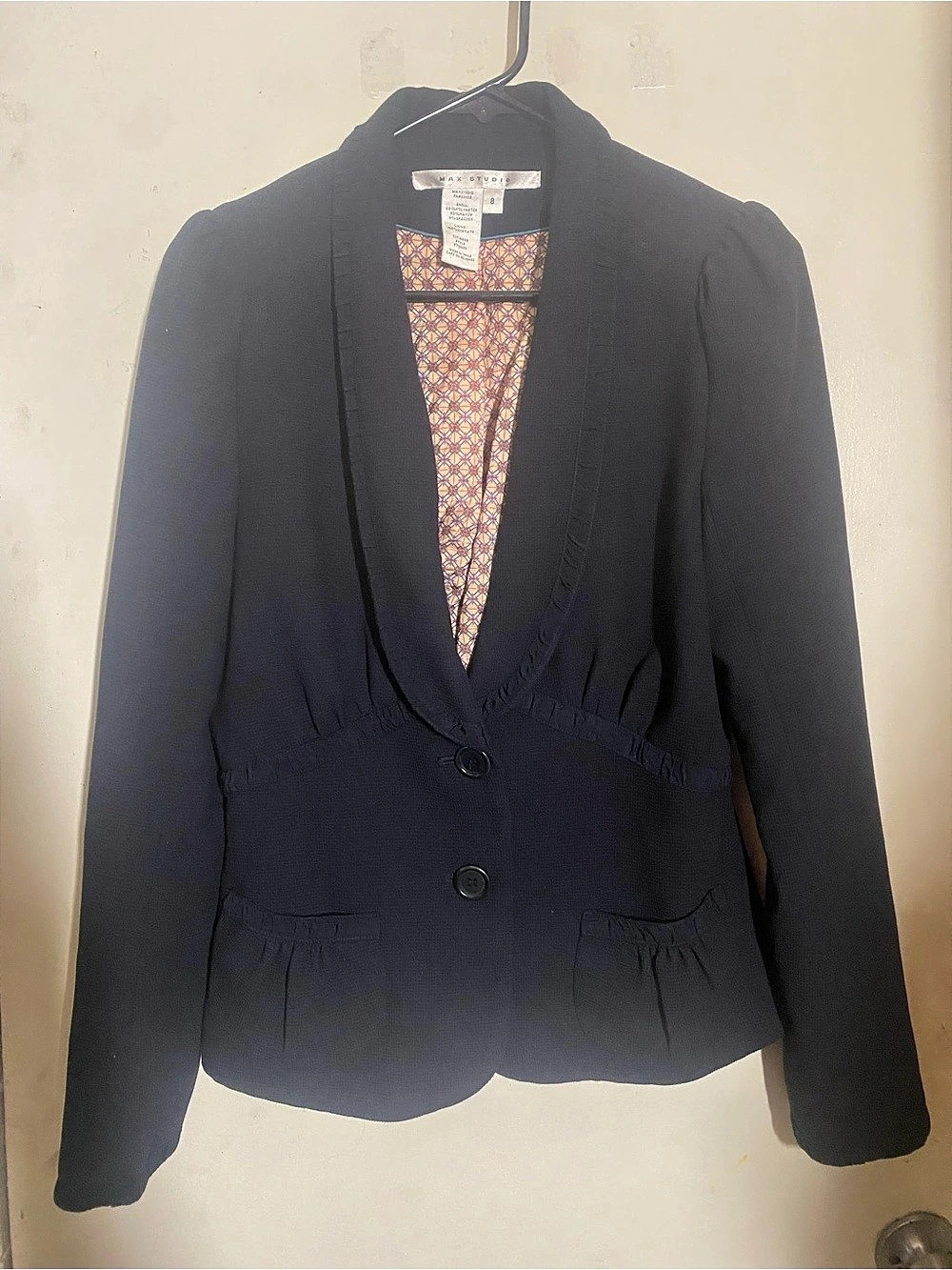 Max Studio Peplum Blazer in Black